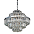 Pendente Dijon 12XE14 Vela Max 40W 70cmX60cm Cromado Transparente IP20 AQ009 - Imagem 1