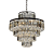 Pendente Dijon 9XE14 Vela Max 40W 54cmX50cm Cromado Transparente IP20 AQ009M - Imagem 1