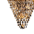 Pendente Paris 17XE14 Vela Max 40W 85cmX89cm Dourado Transparente IP20 AQ024L - Imagem 4