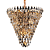 Pendente Paris 17XE14 Vela Max 40W 85cmX89cm Dourado Transparente IP20 AQ024L - Imagem 1