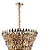 Pendente Paris 17XE14 Vela Max 40W 85cmX89cm Dourado Transparente IP20 AQ024L - Imagem 5