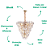 Pendente Paris Vela Max 40W 65cmX65cm Dourado Transparente IP20 AQ024S - Imagem 3