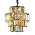 Pendente Hera 10XE14 Vela Max 40W 48cmX49cm Cromado Conhaque IP20 AQ030C - Imagem 1