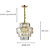 Pendente Hera 10XE14 Vela Max 40W 48cmX49cm Dourado Transparente IP20 AQ030G - Imagem 6