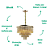 Pendente Vivi 9XE14 Vela Max 40W 60cmX42cm Dourado Conhaque IP20 AQ031G - Imagem 3