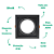 Spot Embutir Conecta ABS GU10 AR111 Max 50W 17cmX17cmX4,3cm Preto IP20 DL146AR111B - Imagem 3