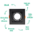 Spot Embutir Conecta ABS GU10 MR16 Max 50W 10,2cmX10,2cmX4,15cm Preto IP20 DL146DICB - Imagem 3