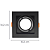 Spot Embutir Conecta ABS GU10 MR16 Max 50W 10,2cmX10,2cmX4,15cm Preto IP20 DL146DICB - Imagem 5