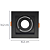 Spot Embutir Conecta ABS GU10 MR11 Max 50W 10,2cmX10,2cmX4,15cm Preto IP20 DL146MDB - Imagem 5