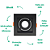 Spot Embutir Conecta ABS GU10 MR11 Max 50W 10,2cmX10,2cmX4,15cm Preto IP20 DL146MDB - Imagem 3