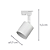 Spot De Trilho Click GU10 AR111 Max 50W 11,7cmX11,3cm Branco IP20 DL169AR11W - Imagem 6