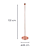 Luminaria Coluna Naif E27 Bulbo Max 40W 28cmX133cm COBRE IP20 GL006E - Imagem 6