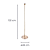 Luminaria Coluna Naif E27 Bulbo Max 40W 28cmX133cm Dourado IP20 GL006G - Imagem 5