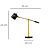 Abajur Juju E14 BOLINHA Max 40W 18cmX5cmX43cm Preto Dourado IP20 HR006BG - Imagem 6