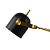 Abajur Juju E14 BOLINHA Max 40W 18cmX5cmX43cm Preto Dourado IP20 HR006BG - Imagem 5