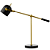 Abajur Juju E14 BOLINHA Max 40W 18cmX5cmX43cm Preto Dourado IP20 HR006BG - Imagem 1