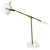 Abajur Juju E14 BOLINHA Max 40W 18cmX5cmX43cm Branco Dourado IP20 HR006WG - Imagem 1