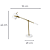 Abajur Juju E14 BOLINHA Max 40W 18cmX5cmX43cm Branco Dourado IP20 HR006WG - Imagem 6