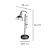 Abajur Studio E14 BOLINHA Max 40W 20cmX38cmX65cm Prata IP20 HR007C - Imagem 6