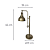 Abajur Studio E14 BOLINHA Max 40W 20cmX38cmX65cm Bronze IP20 HR007G - Imagem 6