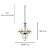 Pendente Anjou 5XE14 Vela Max 40W 58cmX63cm Cromado Champanhe IP20 JF015A - Imagem 6