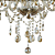 Pendente Anjou 5XE14 Vela Max 40W 58cmX63cm Cromado Champanhe IP20 JF015A - Imagem 5