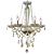 Pendente Anjou 5XE14 Vela Max 40W 58cmX63cm Cromado Champanhe IP20 JF015A - Imagem 1