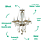 Pendente Anjou 5XE14 Vela Max 40W 58cmX63cm Cromado Champanhe IP20 JF015A - Imagem 3