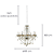 Pendente Anjou 8XE14 Vela Max 40W 68cmX68cm Cromado Champanhe IP20 JF018A - Imagem 6
