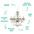 Pendente Anjou 8XE14 Vela Max 40W 68cmX68cm Cromado Champanhe IP20 JF018A - Imagem 3