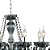 Pendente Anjou 8XE14 Vela Max 40W 66cmX58cm Cromado FUME IP20 JF028S - Imagem 5
