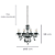 Pendente Anjou 8XE14 Vela Max 40W 66cmX58cm Cromado FUME IP20 JF028S - Imagem 6