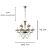 Pendente Anjou 12XE14 Vela Max 40W 82cmX79cm Cromado Champanhe IP20 JF112A - Imagem 6