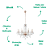 Pendente Tyene 8XE14 Vela Max 40W 72cmX64cm Rose Gold IP20 JF308 - Imagem 3