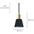 Pendente Pipe E14 Vela Max 40W 12cmX19,5cm Dourado Preto IP20 ME001 - Imagem 6
