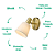 Arandela Parede Pipe E14 Vela Max 40W 12cmX21cm Dourado Branco IP20 ME004W - Imagem 3