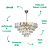 Pendente Foglia 16XE14 Vela Max 40W 60cmX38cm Dourado Transparente IP20 OC003 - Imagem 3
