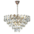 Pendente Foglia 16XE14 Vela Max 40W 60cmX38cm Dourado Transparente IP20 OC003 - Imagem 1