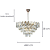 Pendente Foglia 16XE14 Vela Max 40W 60cmX38cm Dourado Transparente IP20 OC003 - Imagem 6