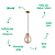 Pendente Caju E14 Vela Max 40W 21,5cmX29,5cm Bronze Conhaque IP20 RZ001ES - Imagem 3