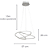 Pendente Led Zig 35W 3000K 1800lm 47cmX57cmX26cm Branco IP20 TP001 - Imagem 6