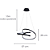Pendente Led Zig 35W 3000K 1800lm 47cmX57cmX26cm Preto Branco IP20 TP001B - Imagem 6