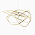 Pendente Led Ninho 36W 3000K 2880lm 62cmX62cm Dourado Branco IP20 WD017L - Imagem 1