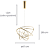Pendente Led Ninho 24W 3000K 1920lm 41cmX28cm Dourado Branco IP20 WD017M - Imagem 6