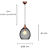 Pendente Copper E27 Bulbo Max 40W 28cmX41cm COBRE Preto IP20 XN003 - Imagem 6