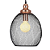 Pendente Copper E27 Bulbo Max 40W 28cmX41cm COBRE Preto IP20 XN003 - Imagem 1
