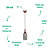 Pendente Copper E27 Bulbo Max 40W 12cmX31cm COBRE Preto IP20 XN004 - Imagem 3