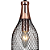 Pendente Copper E27 Bulbo Max 40W 12cmX31cm COBRE Preto IP20 XN004 - Imagem 5