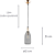 Pendente Copper E27 Bulbo Max 40W 12cmX31cm Preto Dourado IP20 XN004G - Imagem 6