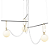 Pendente Mob 3XE14 Vela Max 7W 130cmX85cm Preto Dourado IP20 YD003 - Imagem 1